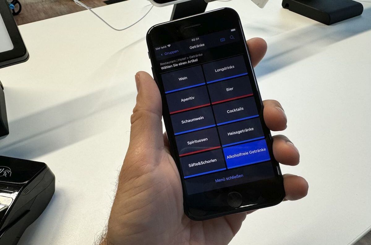 die kassenapp von lighstspeed auf dem iphone