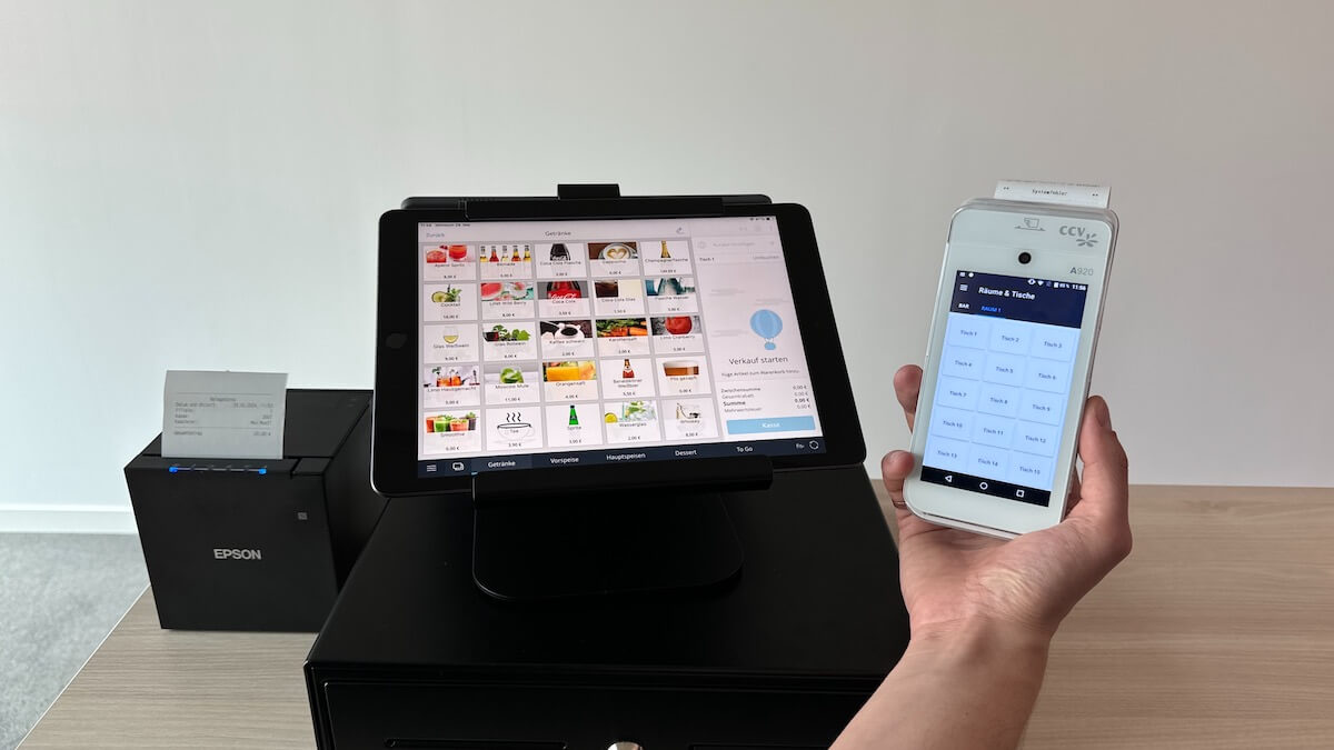 Gastrokassensoftware am Monitor und Handheld